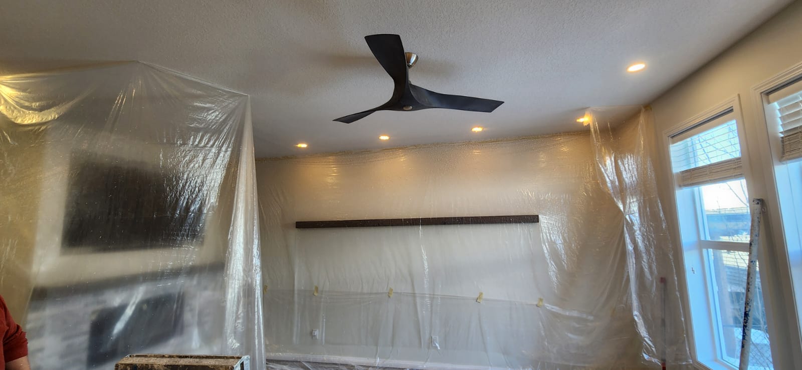 Knockdown ceiling texture project used for a Calgary cost guide